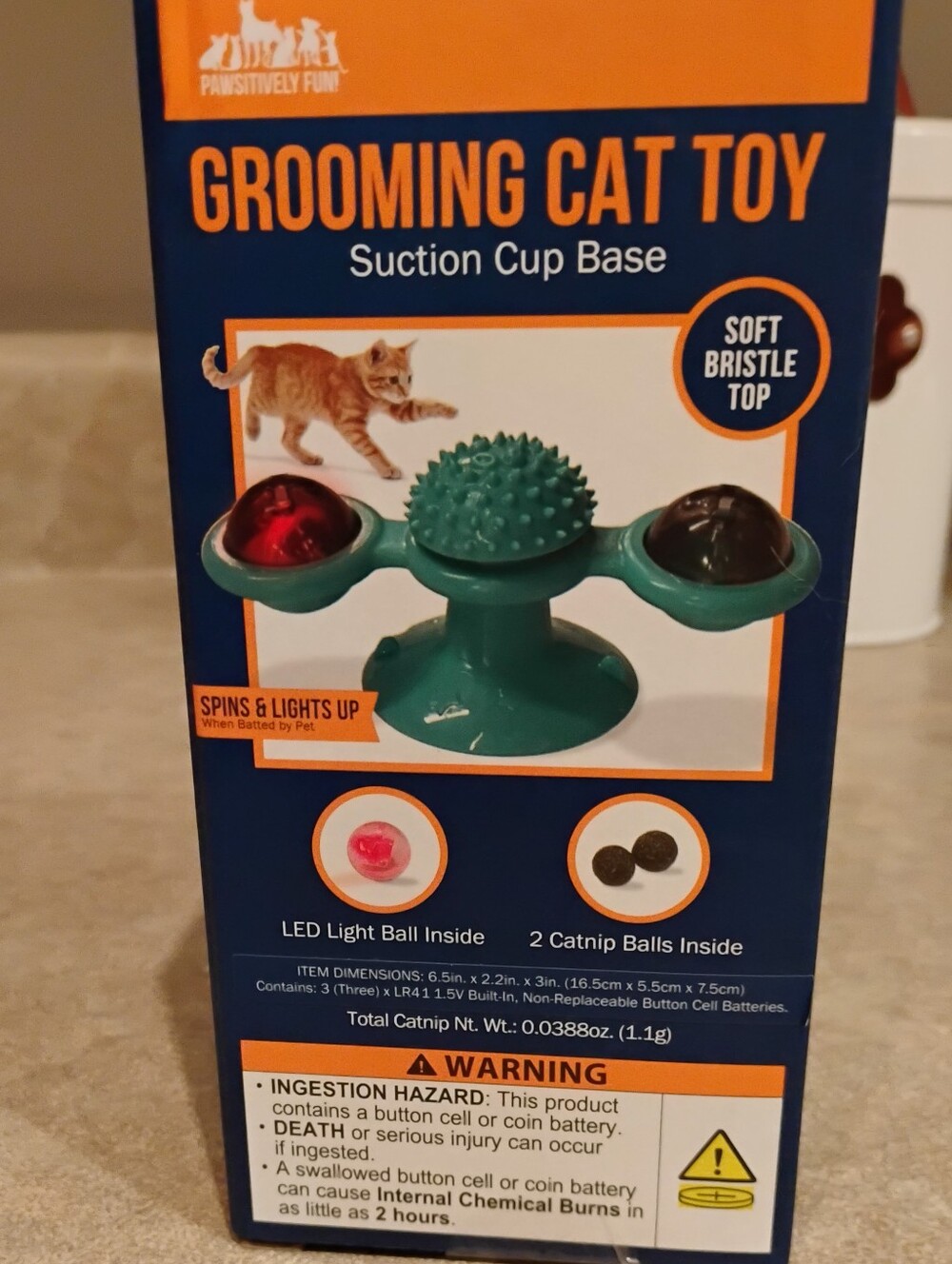 PAWSITIVELY FUN Grooming Cat Toy (Suction Cup Base)